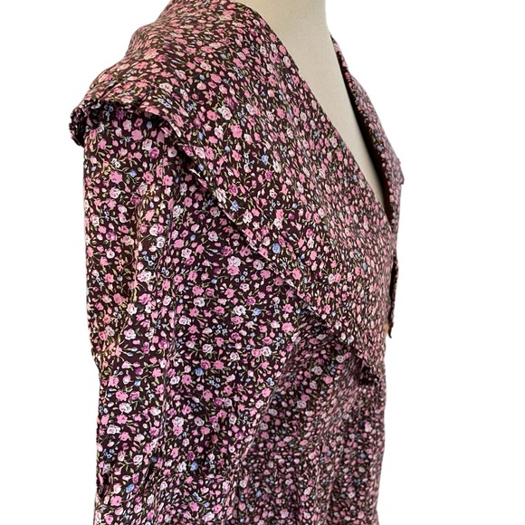 TUCKERNUCK Hyacinth House Ruffle Collar Ditsy Floral Sadie Mini Dress - Picture 6 of 16